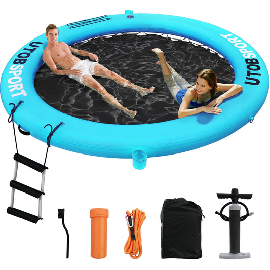 UTOBSPORT inflatable water hammock with 8x8 ft space for lounging with friends.