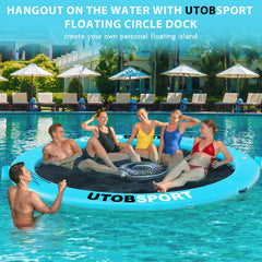 UTOBSPORT hammock features reinforced D-rings for secure docking to a dock or anchor.