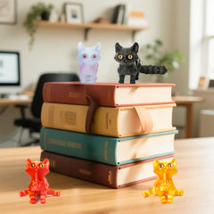 UXBSTM silent movable joints cat illustrated for quiet work at home or office.