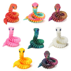 uyrzwek 12 inch snake toy with hinged design for desk decor and focus