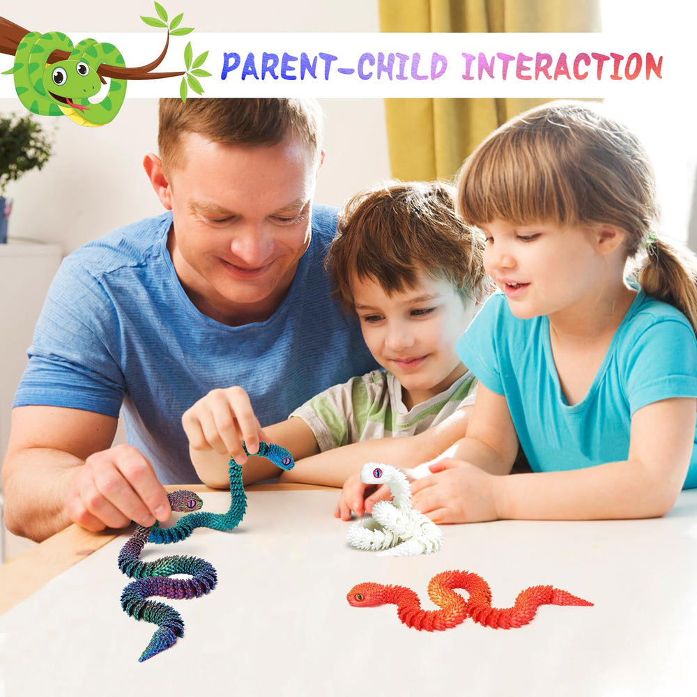 uyrzwek snake toy with flexible joints for calming sensory play