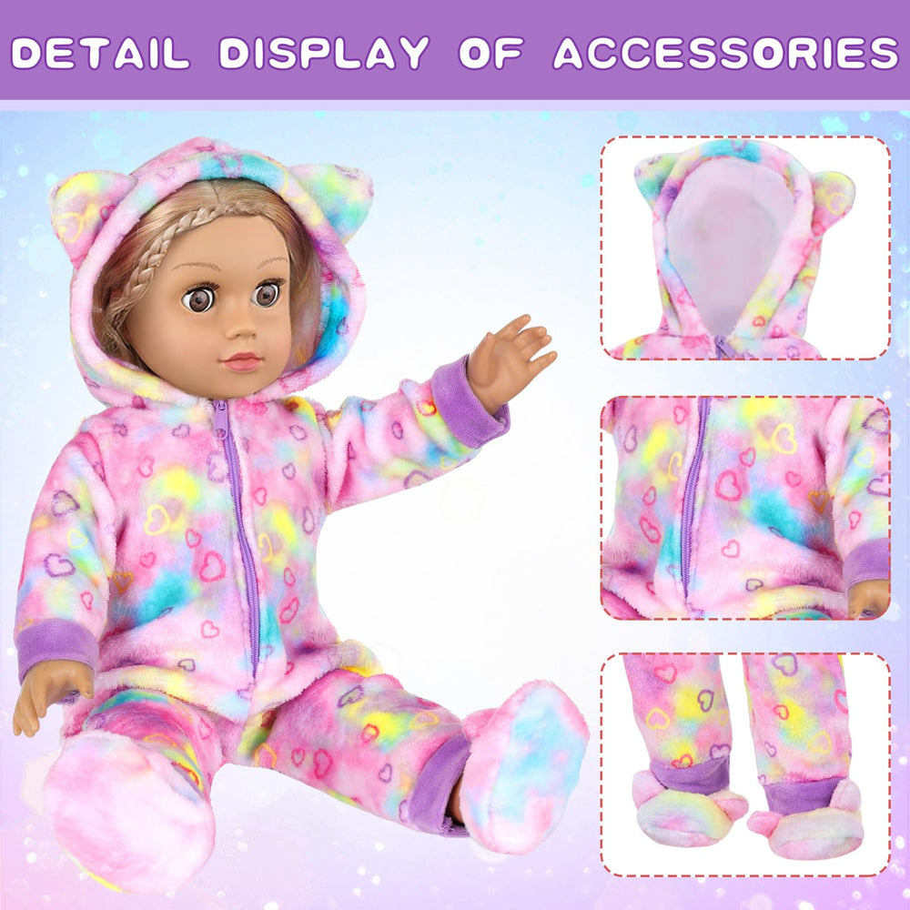 UZIDBTO matching doll shoes set completes the sleepover look