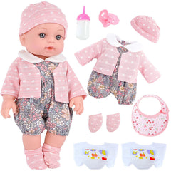 UZIDBTO realistic baby doll face with lifelike eyes for imaginative play