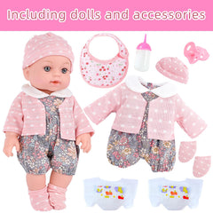 UZIDBTO realistic baby doll outfit set showcasing removable clothes