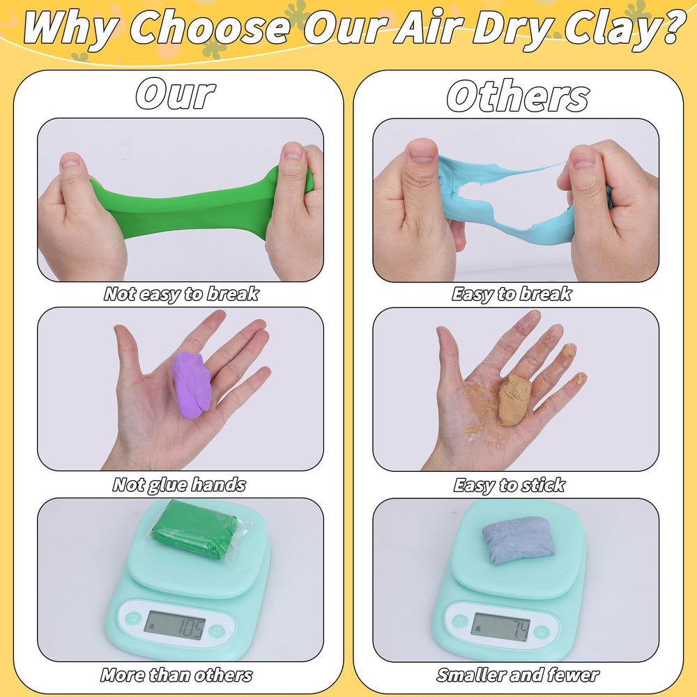 Color packets keep clay clean and organized for easy playtime.