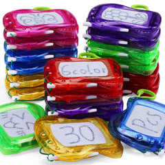 Uzoxlsn 30-pack mini magnetic drawing boards front view for portable kid-friendly creativity.