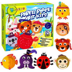 V-Opitos paper plate crab craft promotes imaginative play and fine motor practice.