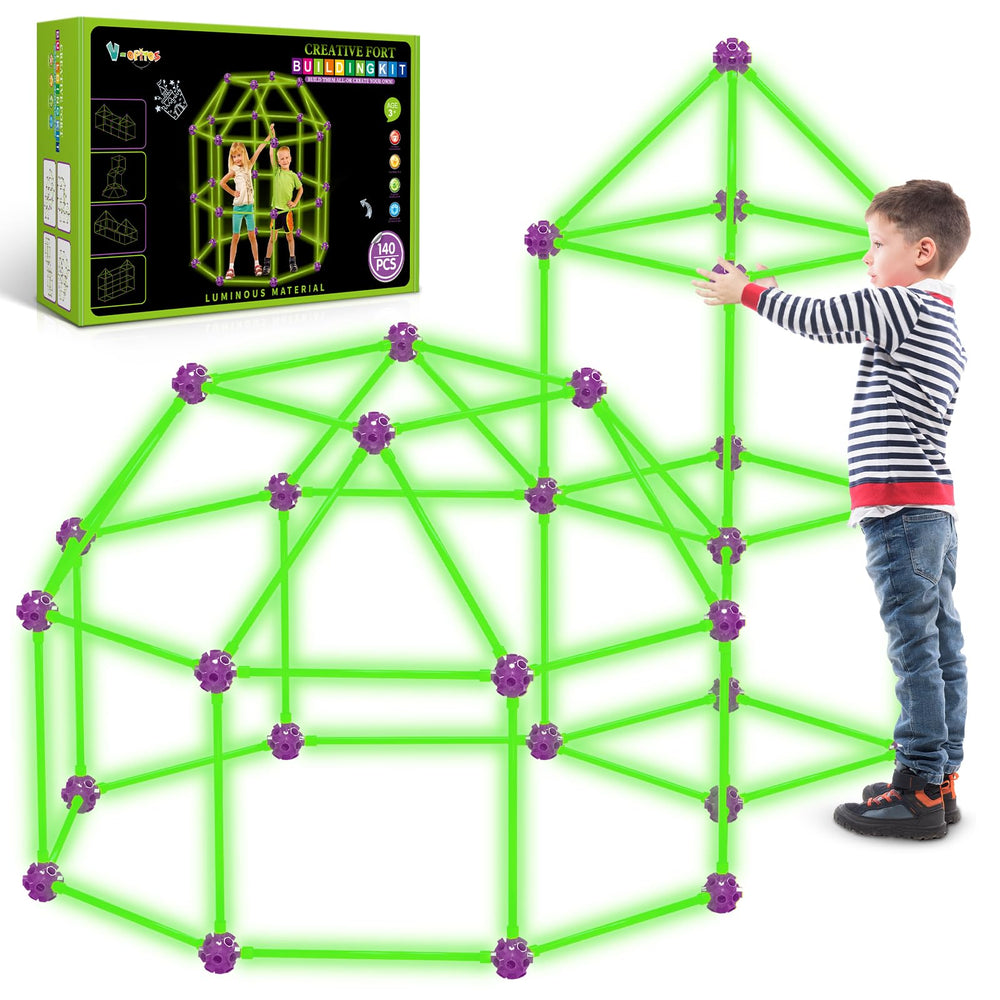 V-Opitos glow dart rods for bright nighttime fort play.