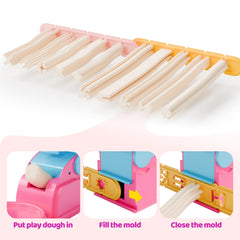 Vaike Kauss dough tools stamps leave playful patterns on clay.