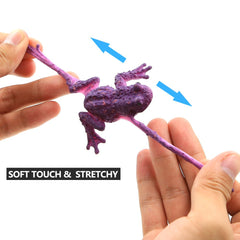 ValeforToy blue mini rubber frog — waterproof toy for bath time adventures.