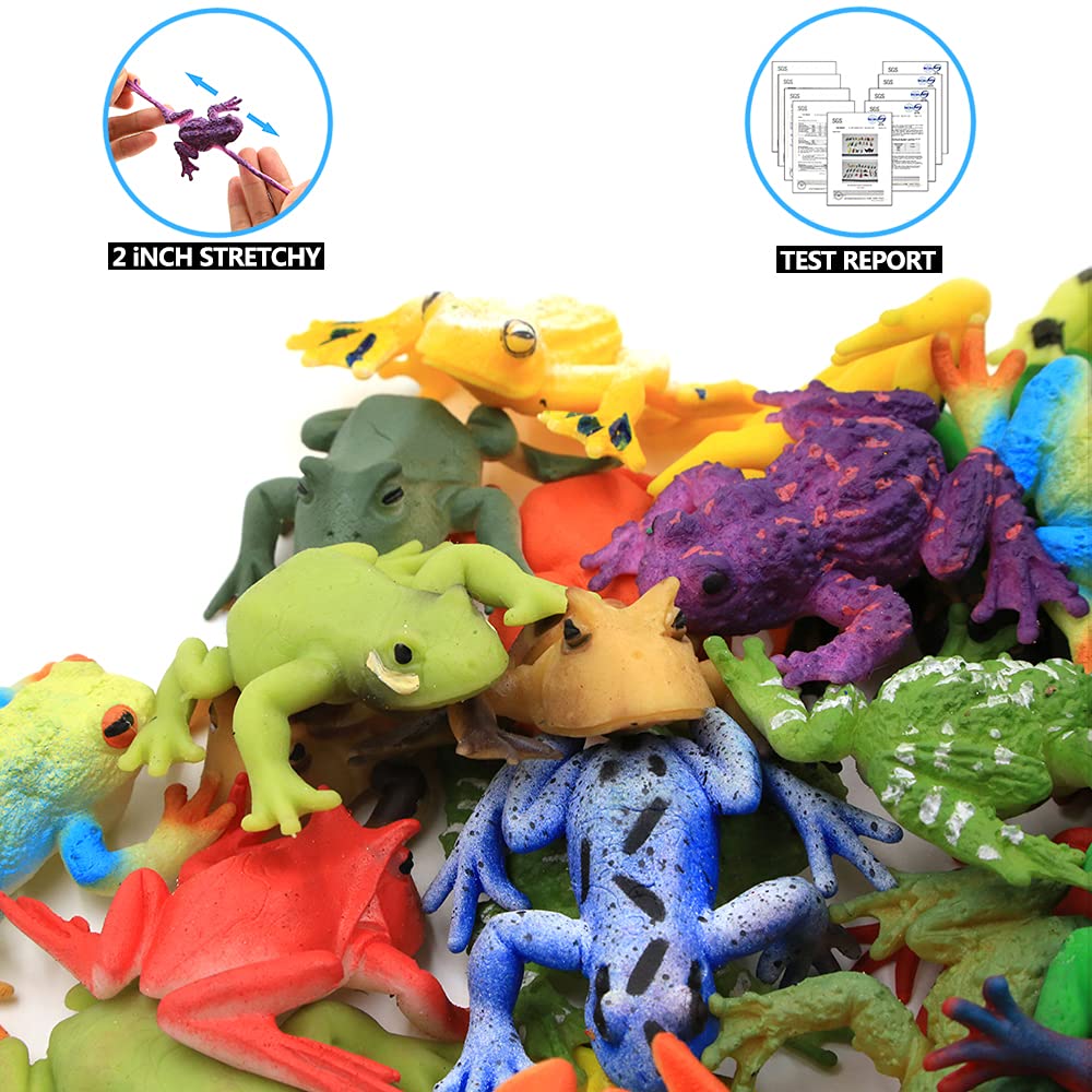 ValeforToy pink mini rubber frog — vibrant color for imaginative play.
