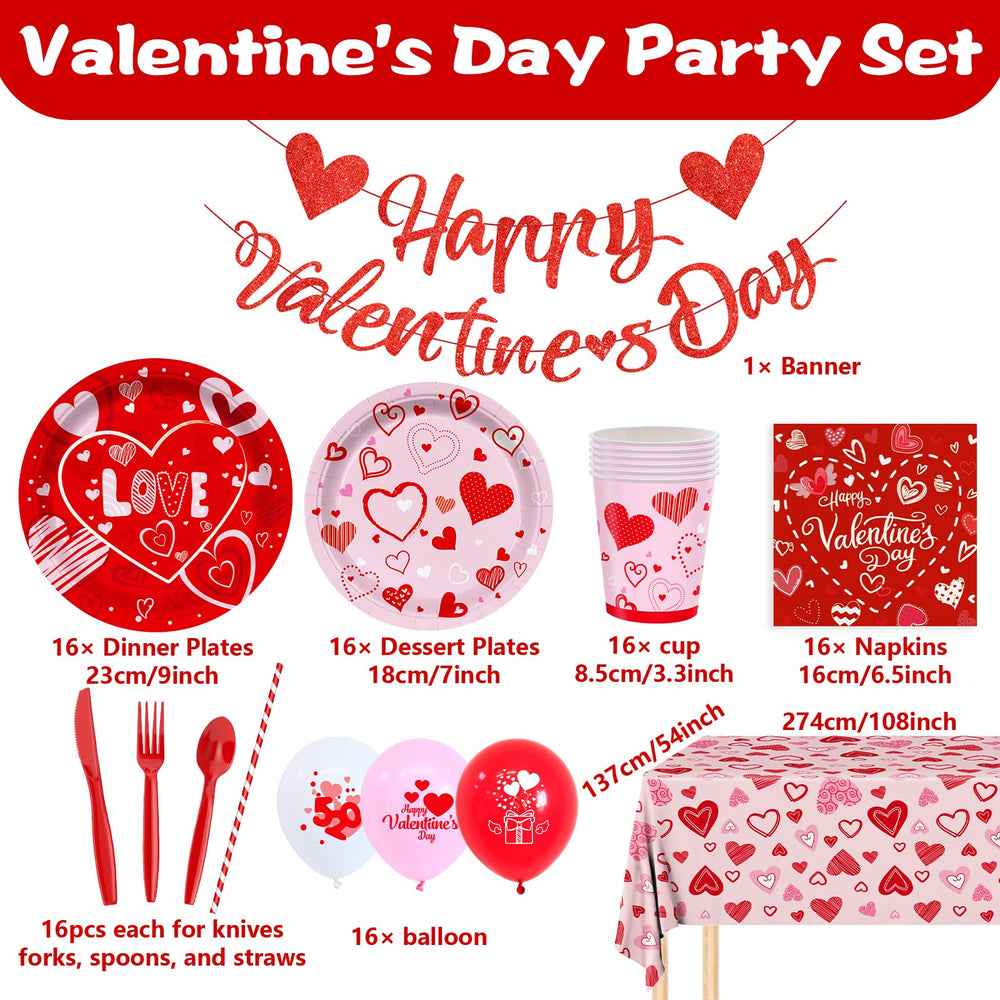 Valentine's Day party supplies heart decor adds romantic accent to your table setting.