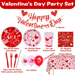 Valentine's Day party supplies heart decor adds romantic accent to your table setting.