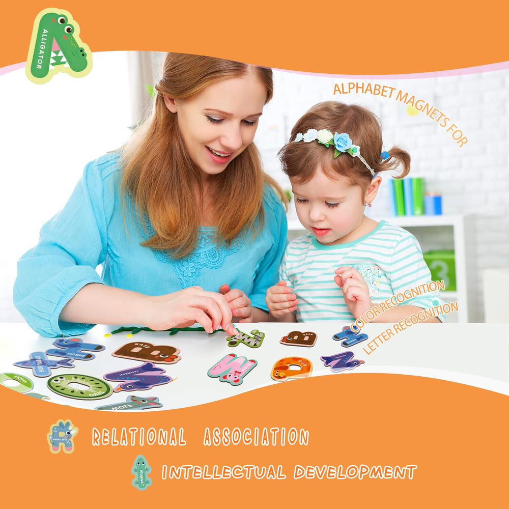 VAMOVISON colorful letters and numbers spark spelling and counting tasks.