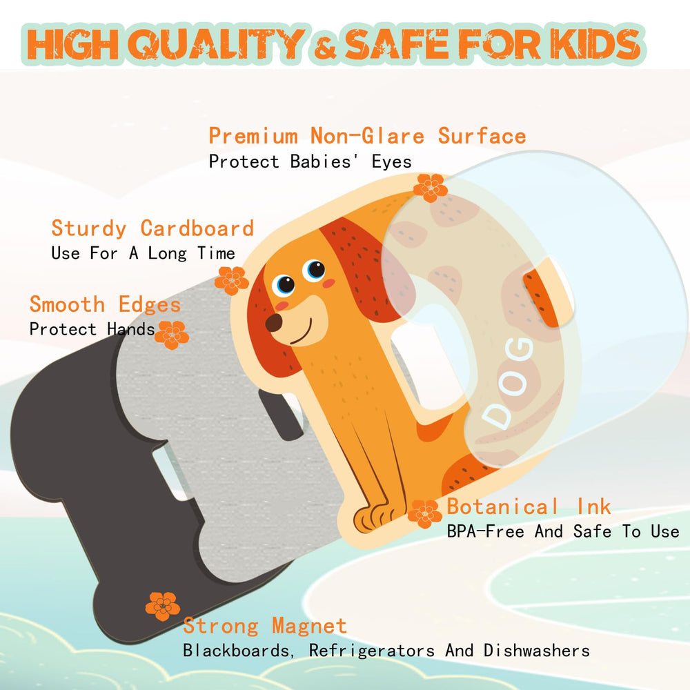 VAMOVISON magnets with rounded edges for safe, kid-friendly play.