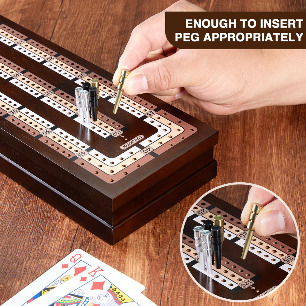 VAMSLOVE cribbage board with felt bottom prevents slipping