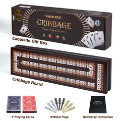 VAMSLOVE magnet-closure cribbage board keeps components secure