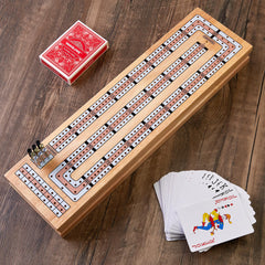 Vamslove folded cribbage board with a slim, packable profile