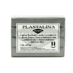 Van Aken Plastalina gray modeling clay is smooth and easy to sculpt.
