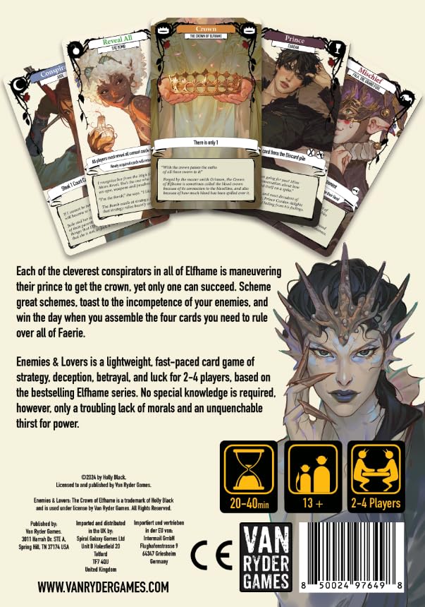 Van Ryder Games Enemies & Lovers Elfhame cards in play highlight strategic drama at the table