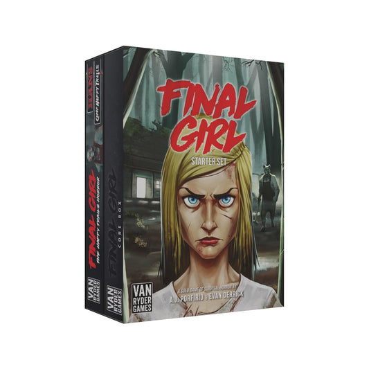 Van Ryder Games Final Girl Core Box image showing immersive solo horror gameplay setup