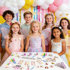 Vanblue temporary tattoos – whimsical designs for art sessions and dress-up.
