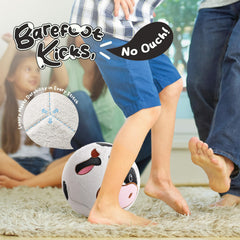 VangeBow Cow Plush Ball doubles as a decor-friendly toy for a child’s room.