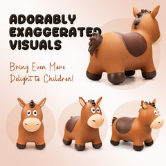 VangeBow bouncy horse safety features: four legs and grip horns.