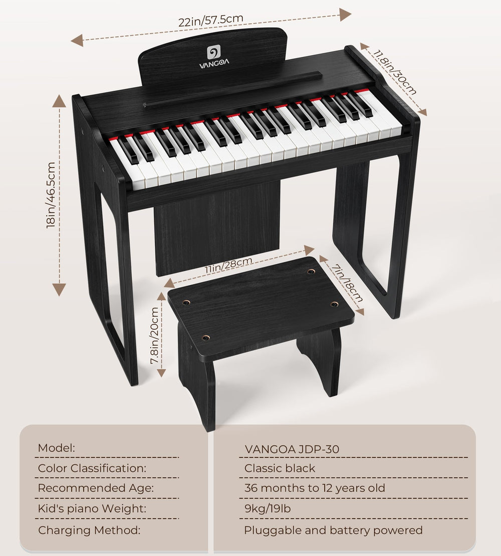 Vangoa Classic Black design fits bedrooms and playrooms decor.