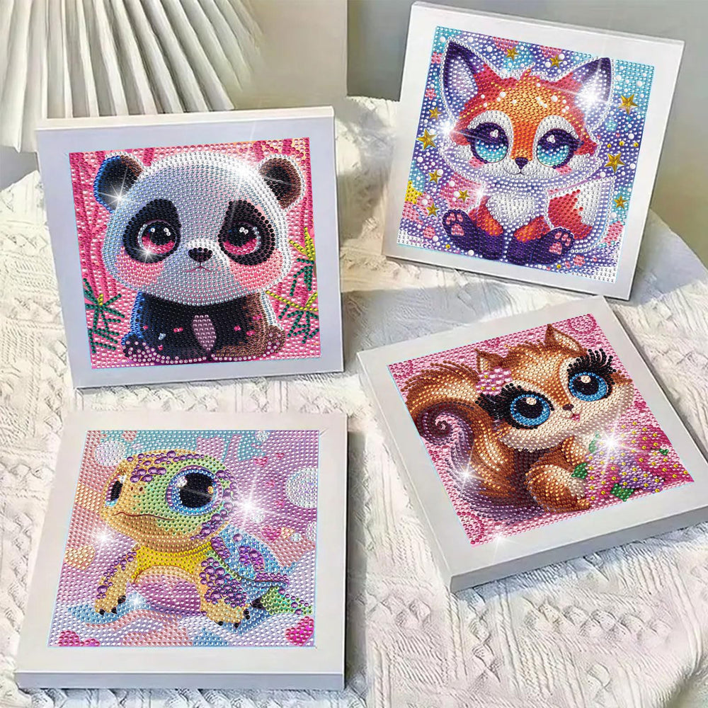 VANKUTL Diamond Art Kit diamonds spread out; sparkly gems enhance focus and patience during crafting.