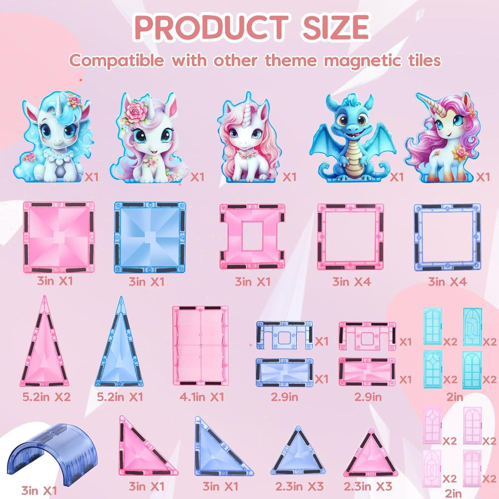 Compatible with other magnetic tiles to expand STEM play across themes.