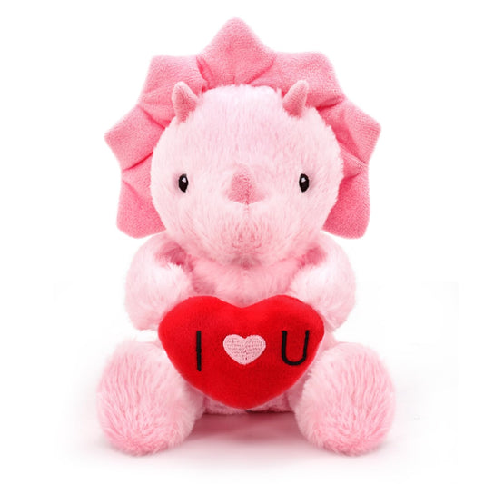 VANLINNY NEW pink dinosaur plush with heart, a cozy Valentine keepsake for kids.