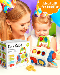 Vanmor 10-in-1 Busy Cube gear-wheel movement encourages hand-eye coordination
