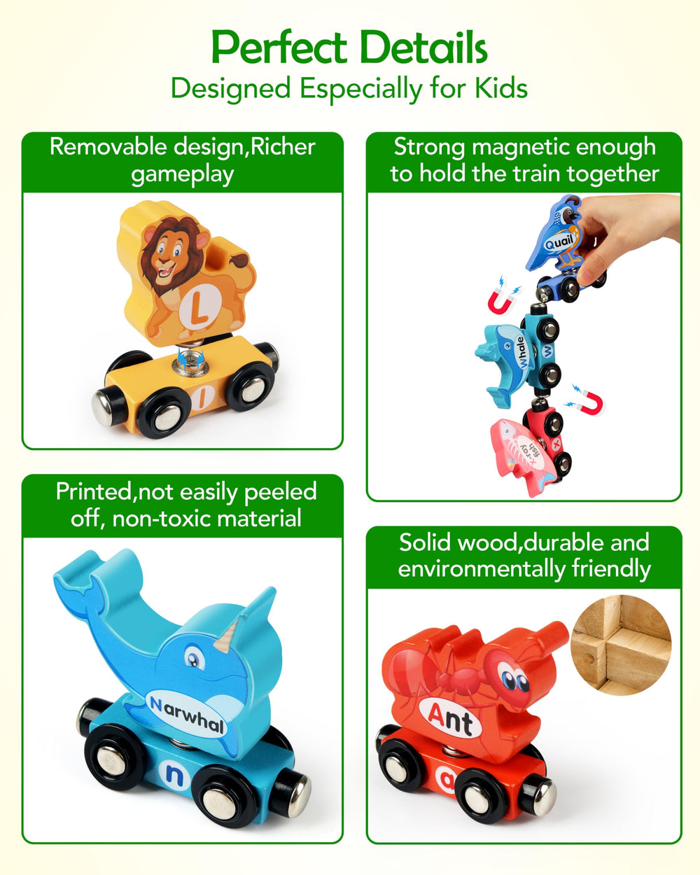 Vanmor colors and letters set supporting color naming and letter recognition during play