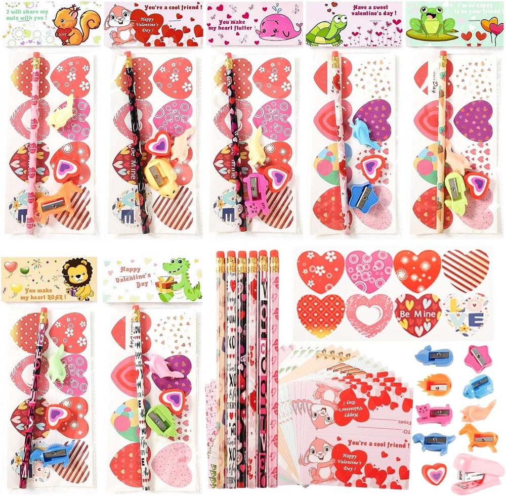 Vanow valentines set packaging showing complete 28-pack classroom gift