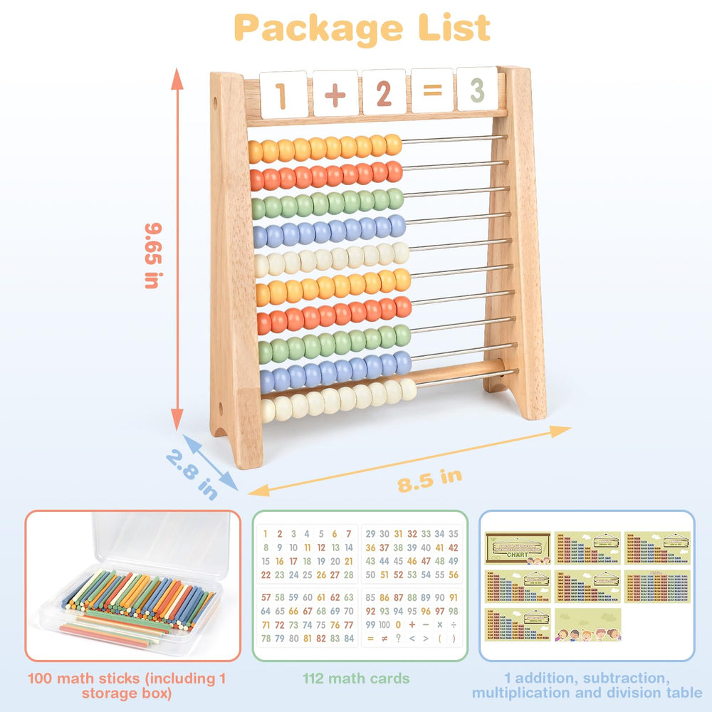 Vanplay counting sticks with neutral beads for counting practice
