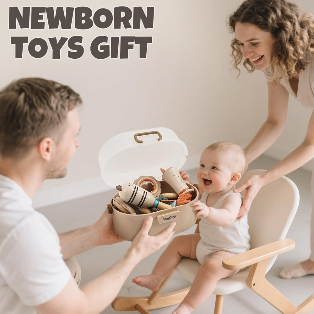 Vanplay newborn gift-ready set ideal for baby showers and birthdays.