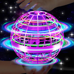 Vantexi Flying Orb Ball front view with LED glow for dynamic play