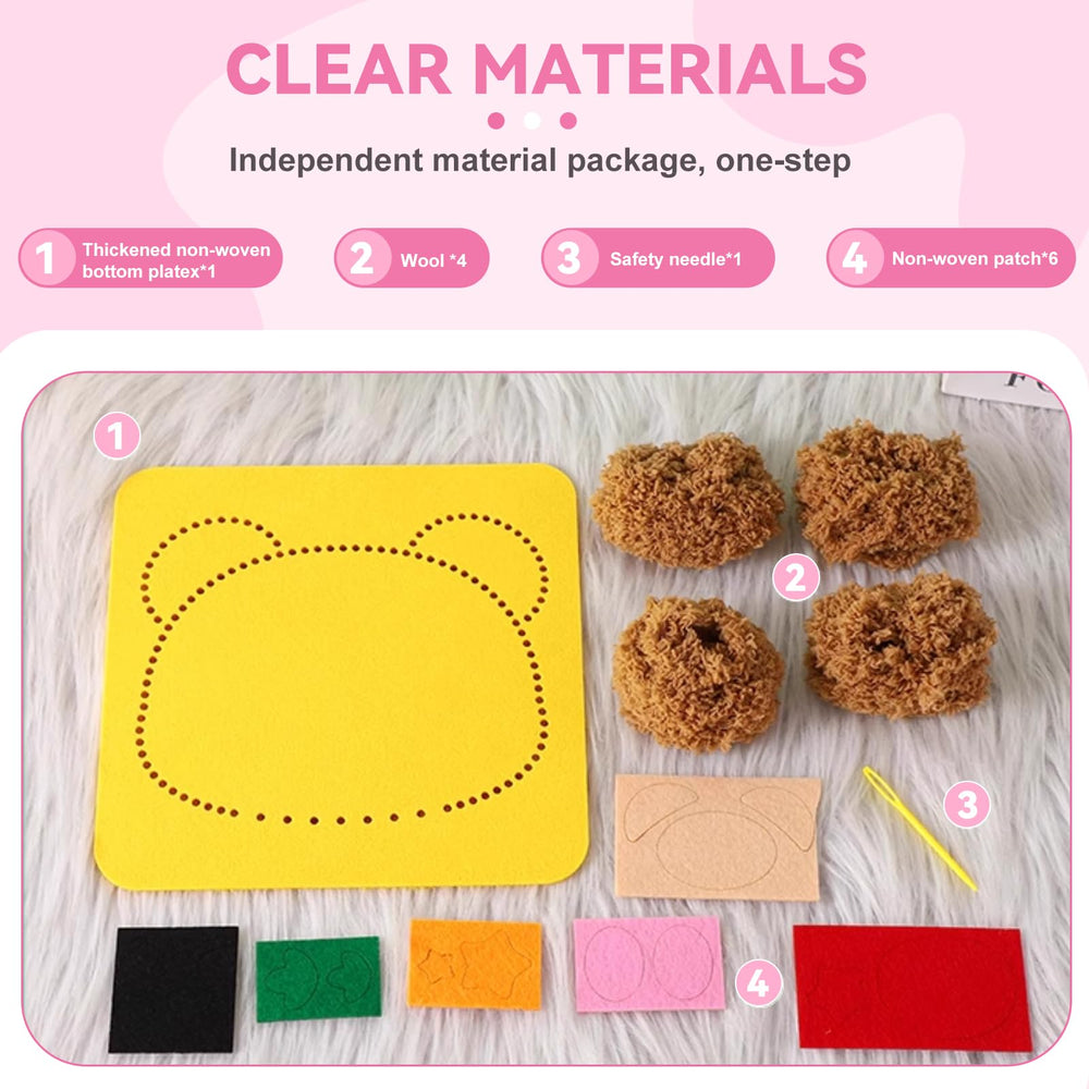 Vanttokeey Panda felt panel offers friendly stitching challenges for beginners.