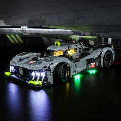 Vaodest LED light kit for Lego 42156 Peugeot 9X8 front angle enhances realism