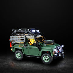 Vaodest Light for Lego 10317 Defender 90 setup highlights easy installation and display-ready glow