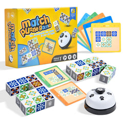 Varbertos wooden matching game box with colorful blocks for family play and focus.