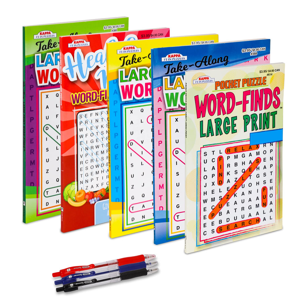 Variety Savings take-along word finds—great for travel or waiting times.