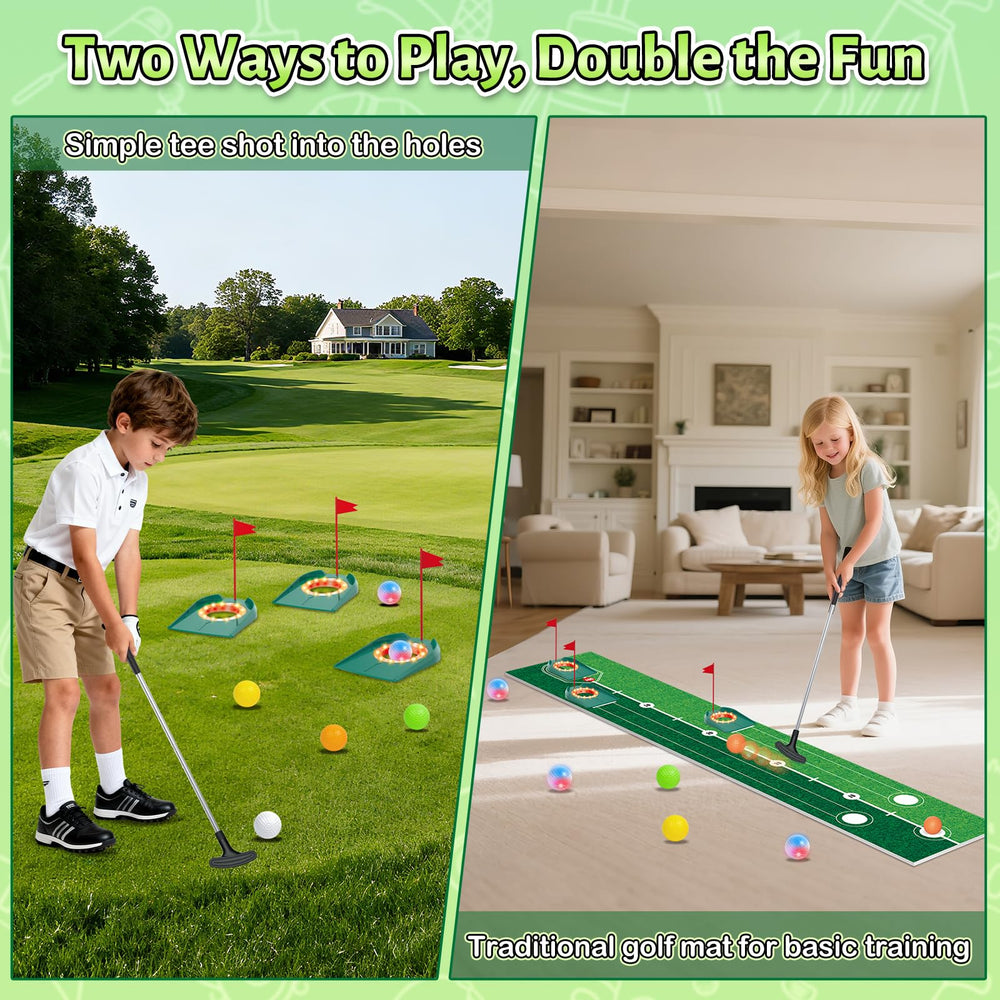 VATOS adjustable-putter grows with kids for longer, comfortable sessions.