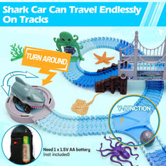 VATOS Track Toys ocean theme bridge with changing routes to spark creativity.
