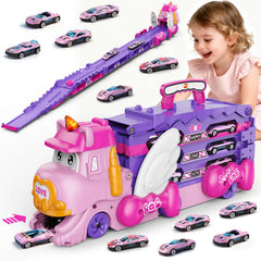 VATOS transport truck in pink, perfect for imaginative play and easy push-along fun