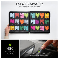Vault X binder with 12 side loading pockets per page for organization