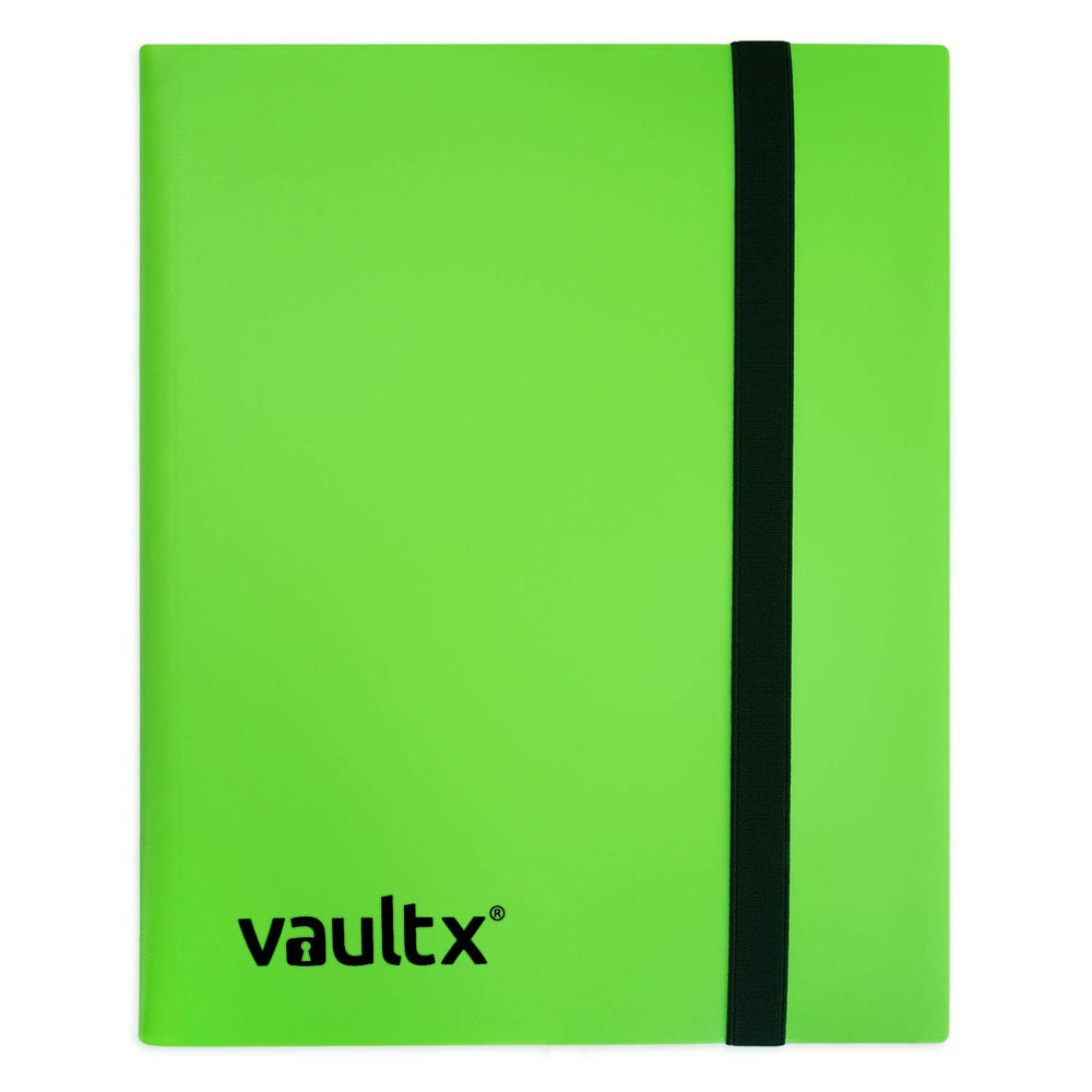 Vault X front view of the 4-pocket strap binder for portable card storage