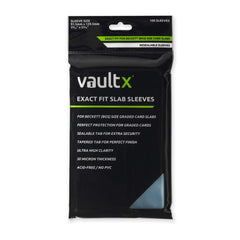 Vault X exact-fit slab sleeves for 100-pack slabs provide clear protection.