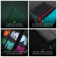 Vault X binder with capacity for 480 cards supports large collections.